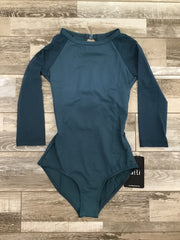 Lulli Dancewear - High Neck 3/4 Sleeve Leotard - Adult (LUB863) - Dark Teal