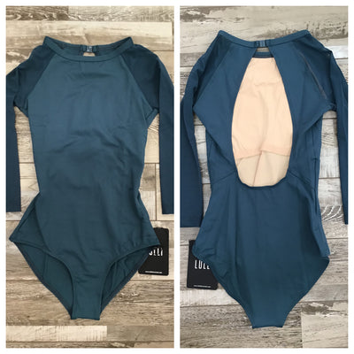 Lulli Dancewear - High Neck 3/4 Sleeve Leotard - Adult (LUB863) - Dark Teal