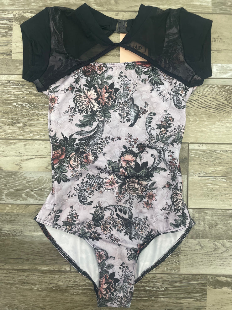 Nikolay - Sabrina Cap Sleeve Leotard - Child/Adult (DAD4053LPN/DA4053LPN) - Baroque/Black