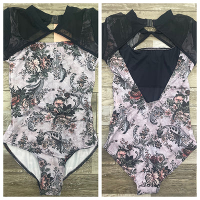 Nikolay - Sabrina Cap Sleeve Leotard - Child/Adult (DAD4053LPN/DA4053LPN) - Baroque/Black