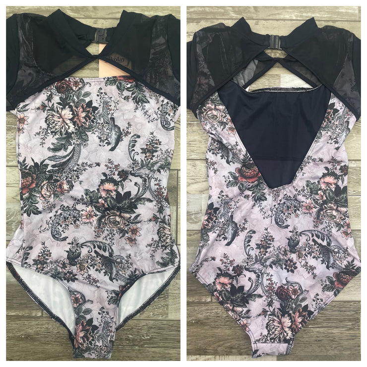 Nikolay - Sabrina Cap Sleeve Leotard - Child/Adult (DAD4053LPN/DA4053LPN) - Baroque/Black