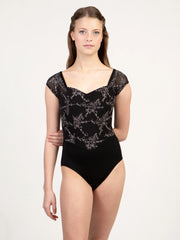 Suffolk - Soiree Pinch Front Cap Sleeve Leotard - Adult (2660A) - Black