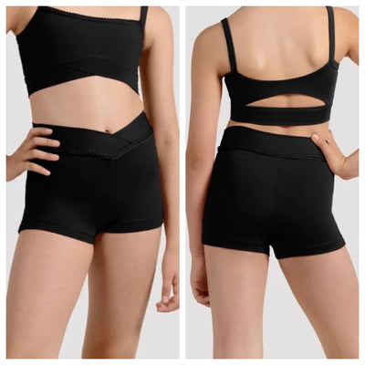 Mirella - Miami V Front Short - Adult (M6046L) - Black