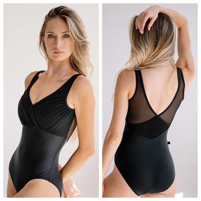 Jule Dancewear - Alloy Leotard - Adult (AL1) - Black/Black Mesh