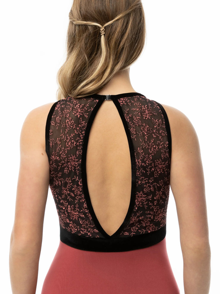 Suffolk - Darling Empire Jewel Neck Leotard - Adult (2565A) - Sangria