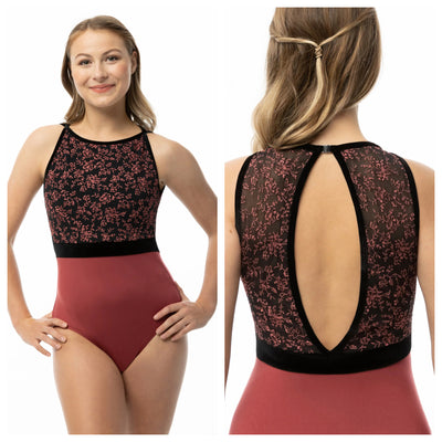 Suffolk - Darling Empire Jewel Neck Leotard - Adult (2565A) - Sangria