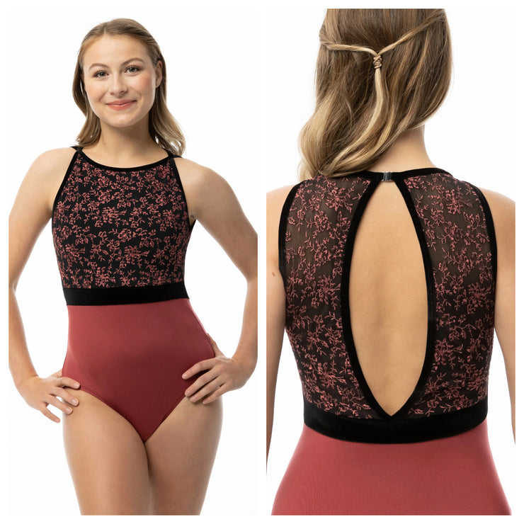 Suffolk - Darling Empire Jewel Neck Leotard - Adult (2565A) - Sangria