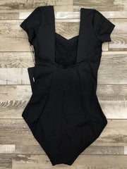 Lulli Dancewear - Aya Short Sleeve Leotard - Adult (LUB887) - Black