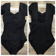 Lulli Dancewear - Aya Short Sleeve Leotard - Adult (LUB887) - Black
