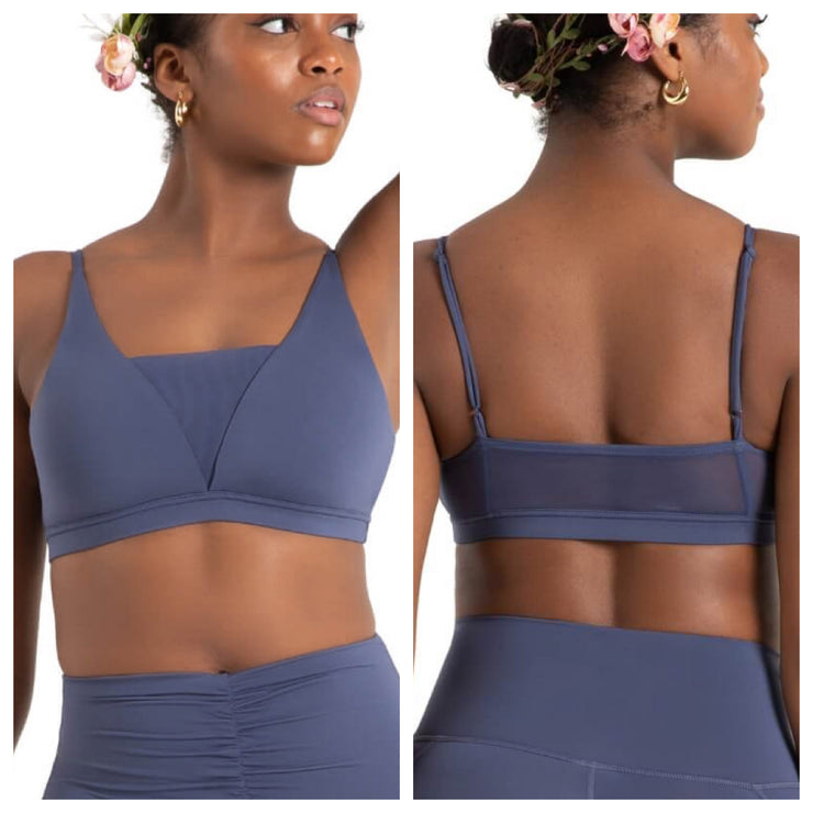 Capezio - Wildflower Iris Mesh Bra Top - Adult (12090W) - Crown Blue