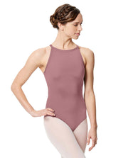 Lulli Dancewear - Taliana Microfiber Halter Neck Leotard - Adult (LUB287) - Dusty Rose