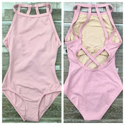 Lulli Dancewear - Taliana Microfiber Halter Neck Leotard - Adult (LUB287) - Dusty Rose