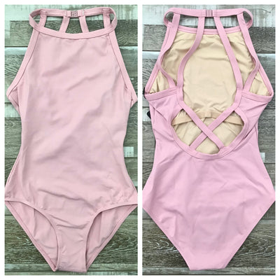 Lulli Dancewear - Taliana Microfiber Halter Neck Leotard - Adult (LUB287) - Dusty Rose