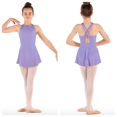 Bloch - Melany Scoop Neck Camisole Leo Dress - Child (CL9231) - Lilac