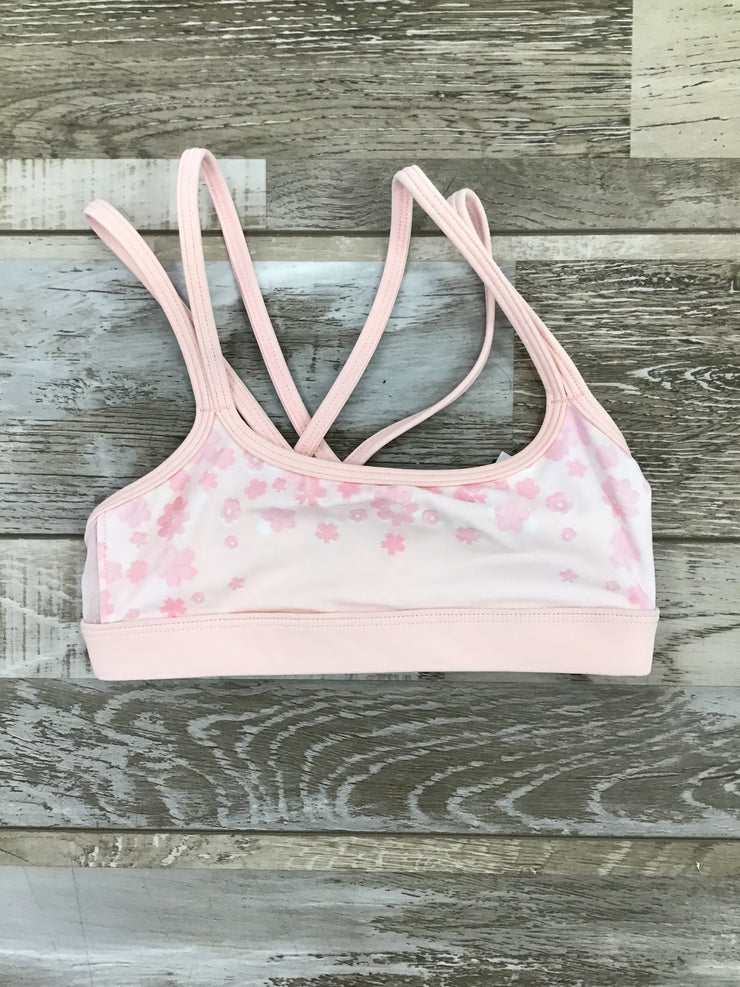 Bloch - Printed X Back Crop Top - Child (FT5023C) - Pink Final Sale