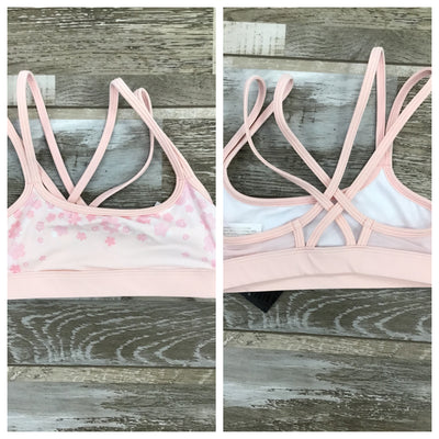 Bloch - Printed X Back Crop Top - Child (FT5023C) - Pink Final Sale