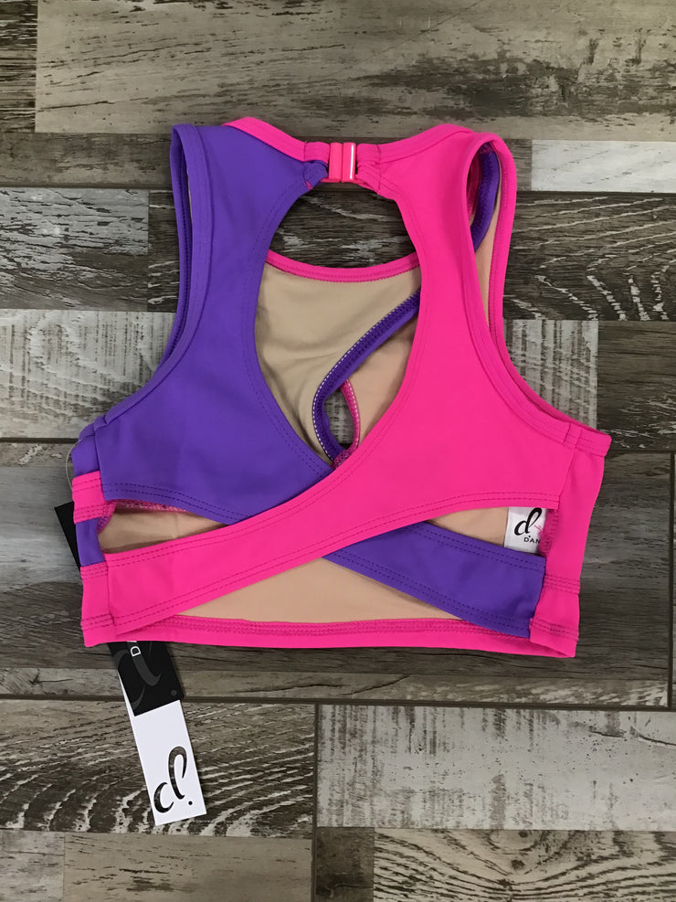 Danz N Motion - Lulu Top - Child (25300C) - Neon Pink/Bright Lavender