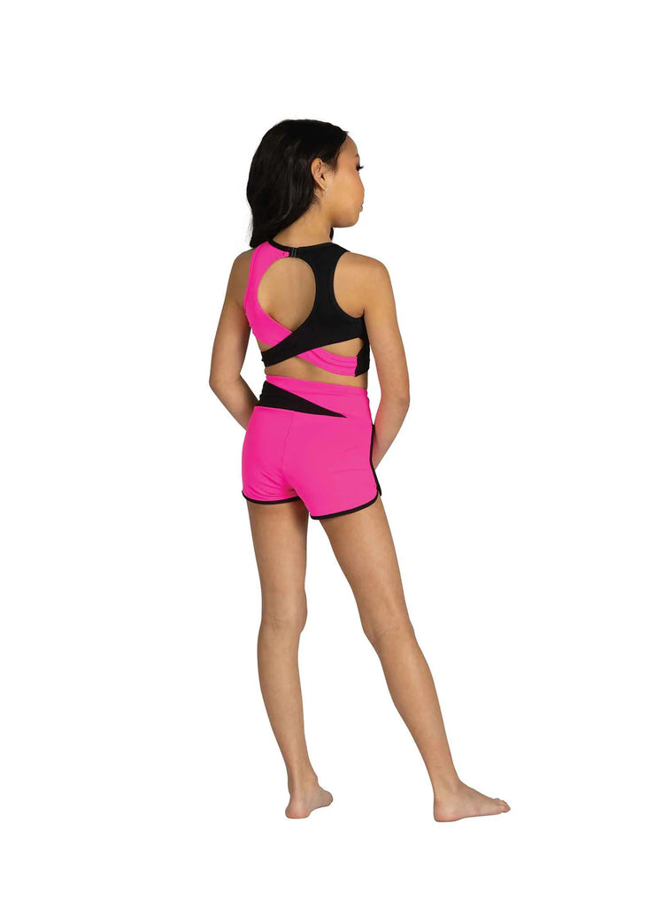 Danz N Motion - Lily Short - Child (25401C) - Black/Neon Pink