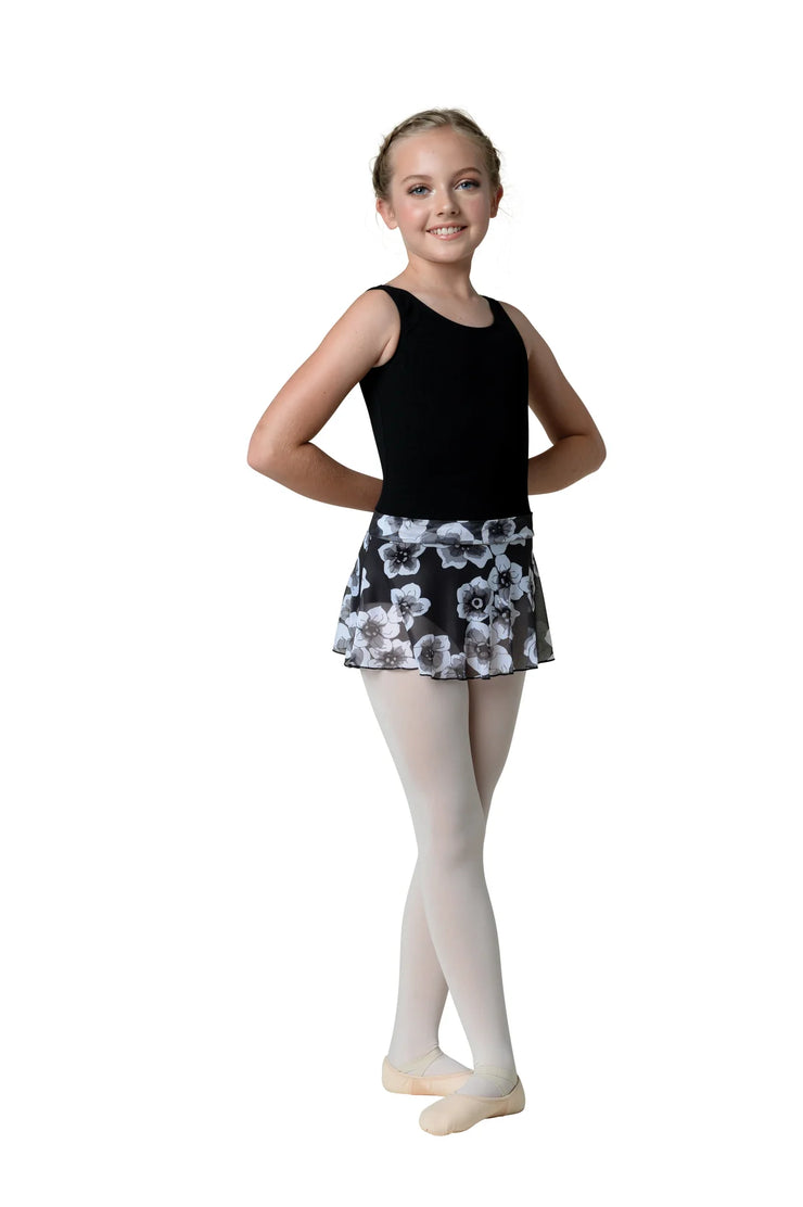 Danz N Motion - Floral Printed Skirts - Child (22405C) - Black