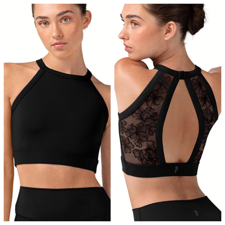 Bloch - Crop Top With Embroidered Back Detail - Child/Adult (CZ30008/Z30004) - Black