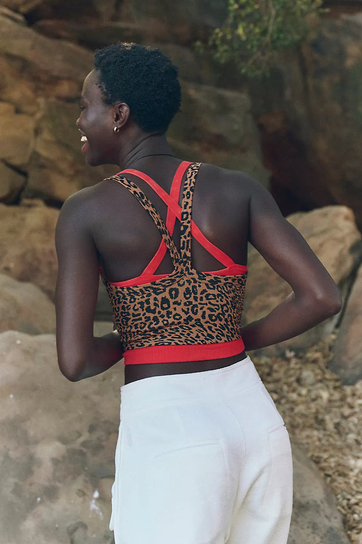 Free People Movement - All Clear Leopard Cami - Adult (OB2140807-2200) - Toasted Almond