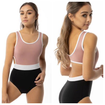 Suffolk - Chromatic Scoop Front Tank Leotard - Child (2546C) - Mauve/Black