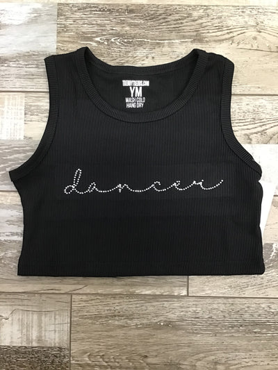 Trendy Trends - Crop Signature Tank - Child (777TY) - Black