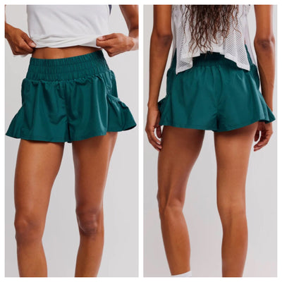 Free People Movement - Get Your Flirt On Shorts - (OB1211408-3594) - Evergreen