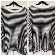 Free People Movement - Tackle Stripe Tee - Adult (OB2199267) - Court Stripe Black