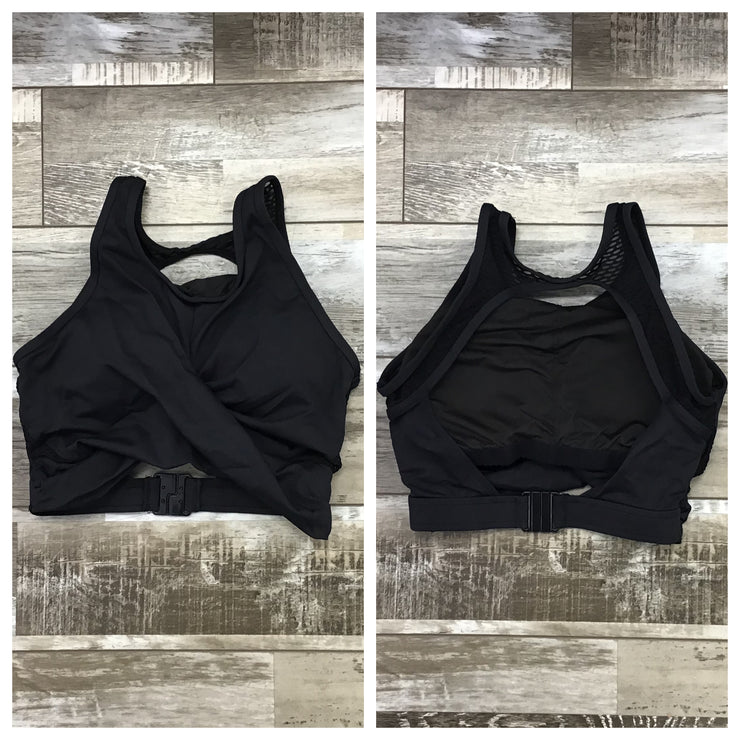 Danz N Motion - Twist Front Mesh Top - Adult (19300A) - Black - Final Sale