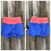 XO Dance Co - Sassy Scrunch Short - Child (24006) - Neon Royal