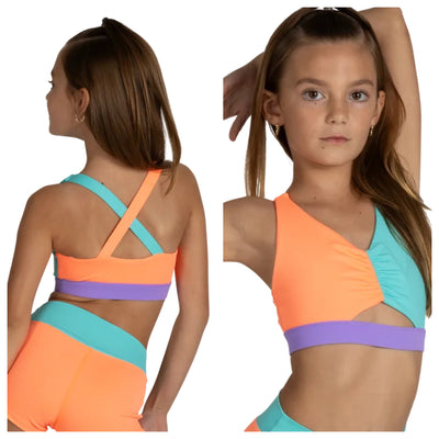 XO Dance Co - Double Trouble Top - Child (24003) - Retro Flash