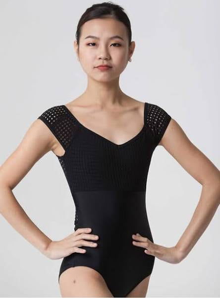 Jule Dancewear - Cabochon Dot Mesh Leotard - Adult (CDM2) - Black