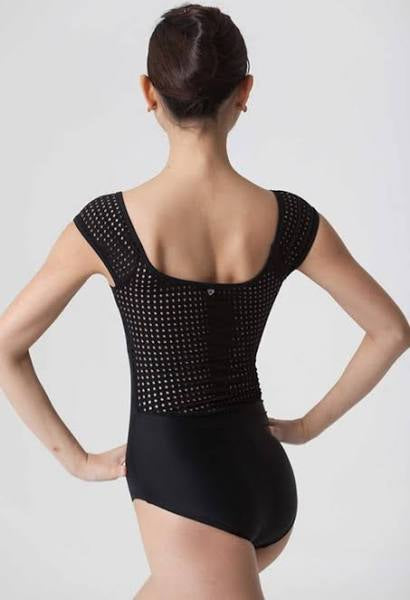 Jule Dancewear - Cabochon Dot Mesh Leotard - Adult (CDM2) - Black