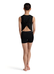 Bloch - Tracy Front Print Back Twist T-Short - Child (CZ30005) - Black