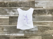 Bloch - Tracy Front Print Back Twist T-Short - Child (CZ30005) - White