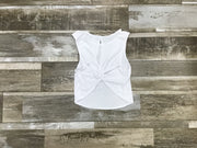 Bloch - Tracy Front Print Back Twist T-Short - Child (CZ30005) - White