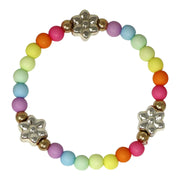 Pink Poppy - Daisy Rainbow Necklace and Bracelet Set - (NBM119) - Rainbow