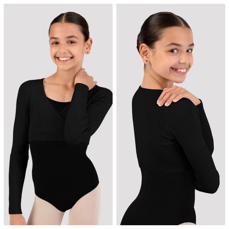Bloch - Girls Fix Wrap Sweater - Child (CZ30019) - Black