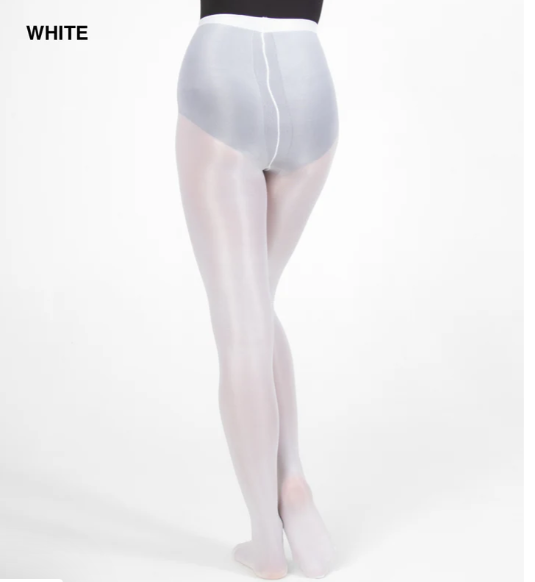 Body Wrappers - Ultimate Shimmer Footed - Child (C55) - White Final Sale