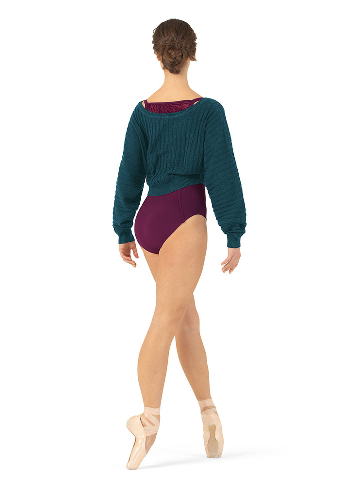 Bloch - Everlyn Knit Cropped Sweater - Adult (Z1179) - Deep Teal