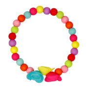 Pink Poppy - Vibrant Roses Flower Necklace and Bracelet Set (NBM127)