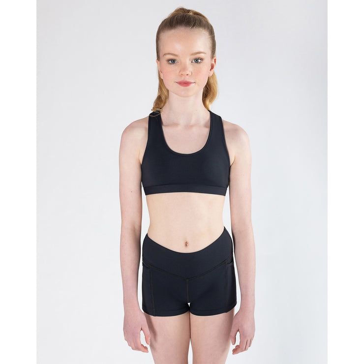 Energetiks - Ava Crop Top - Child (ICC118PIP-BLK) - Black