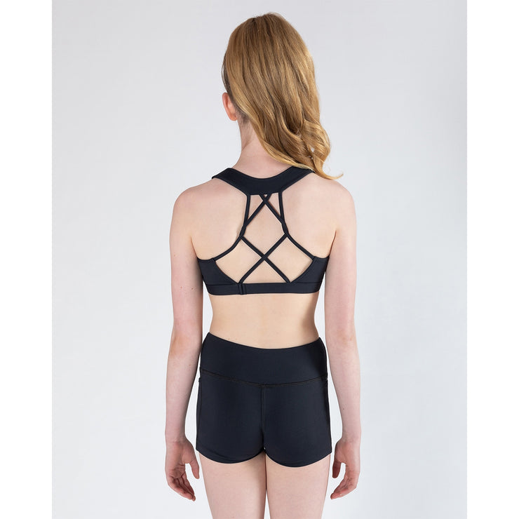 Energetiks - Ava Crop Top - Child (ICC118PIP-BLK) - Black