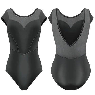 Danse De Paris - Mirabelle Leotard - Adult (L0023L) - Ebony Mesh