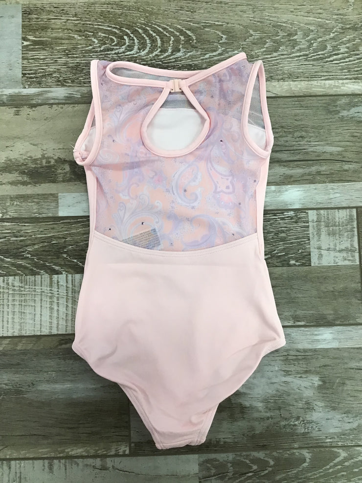 Mirella - Mesh Keyhole Tank Leotard - Child (M486C) - Pink