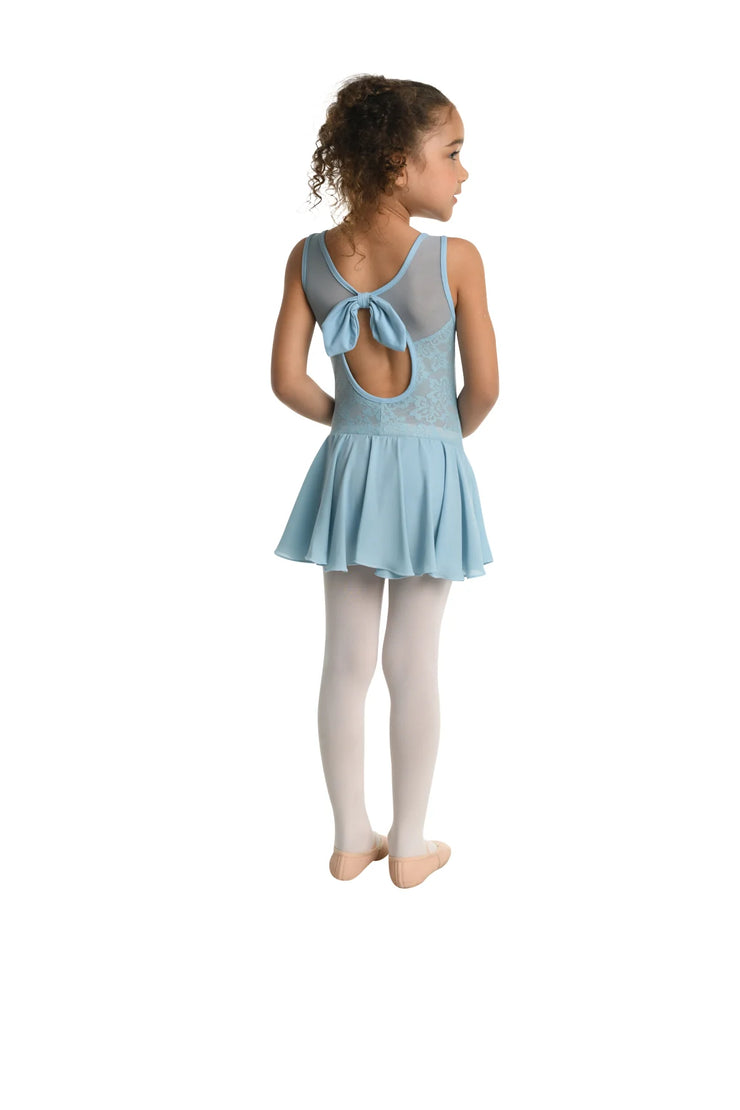 Danz N Motion - Leanore Sweetheart Neck Dress - Child (23202C) -Blue Ice