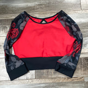 Energetiks - Astrid 3/4 Sleeve Crop - Adult (IAC131VA2-) Burnt Scarlet - Final Sale