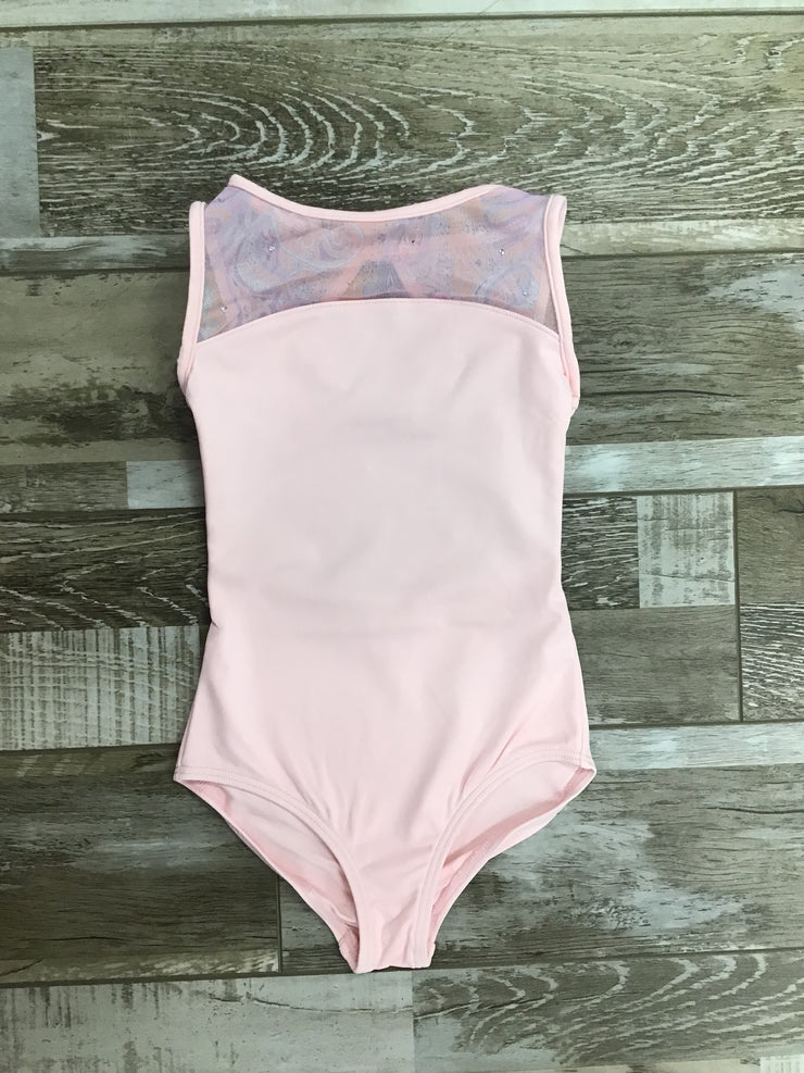 Mirella - Mesh Keyhole Tank Leotard - Child (M486C) - Pink