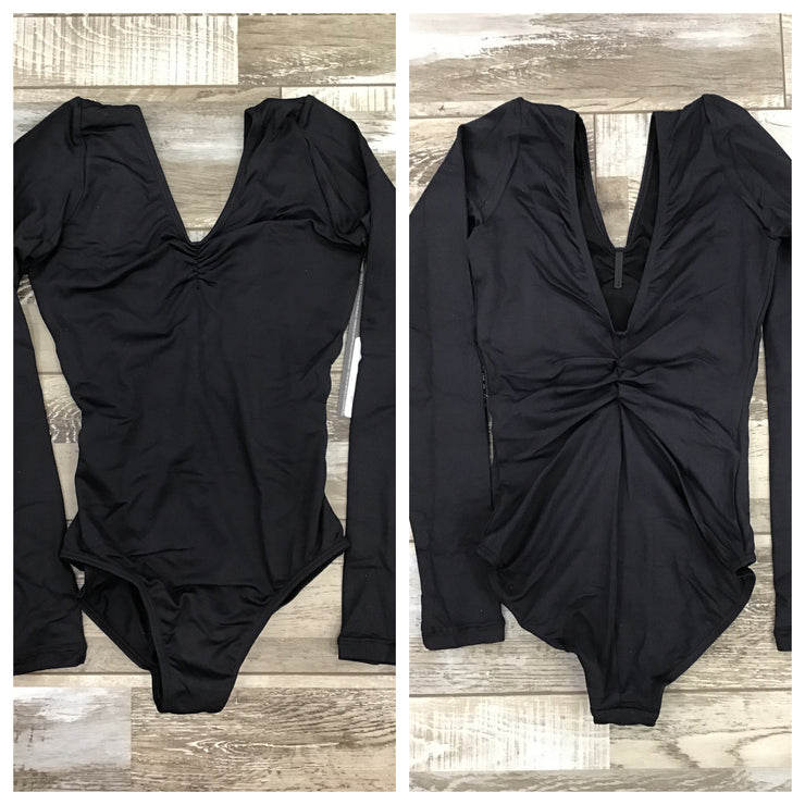 So Danca - Ruth Long Sleeve Leotard with Low Back - Child/Adult (SL118/SL117) - Black